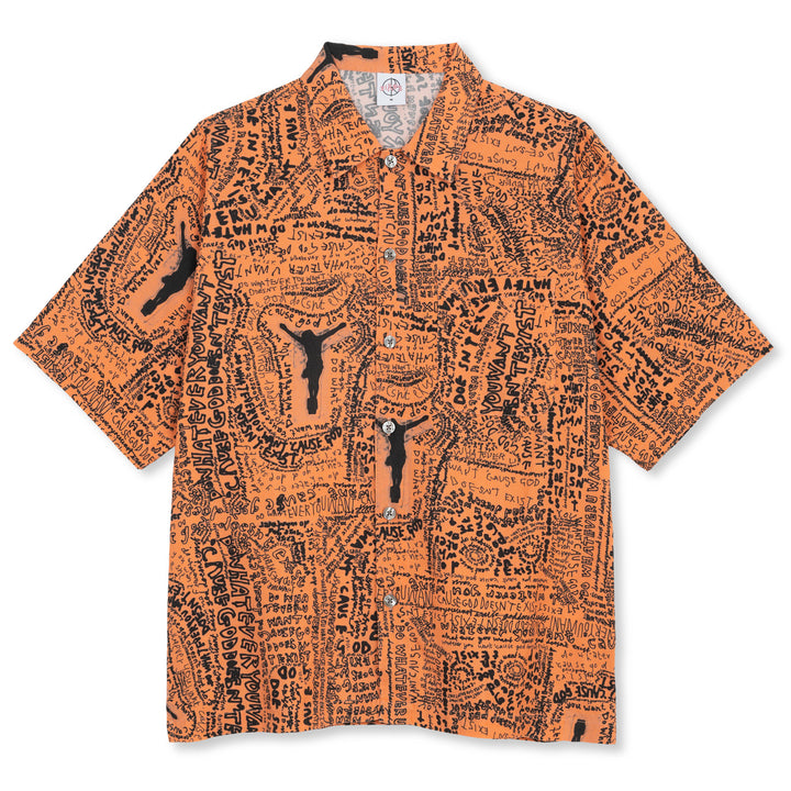 Polar Skate Co Bowling Shirt Exist Orange