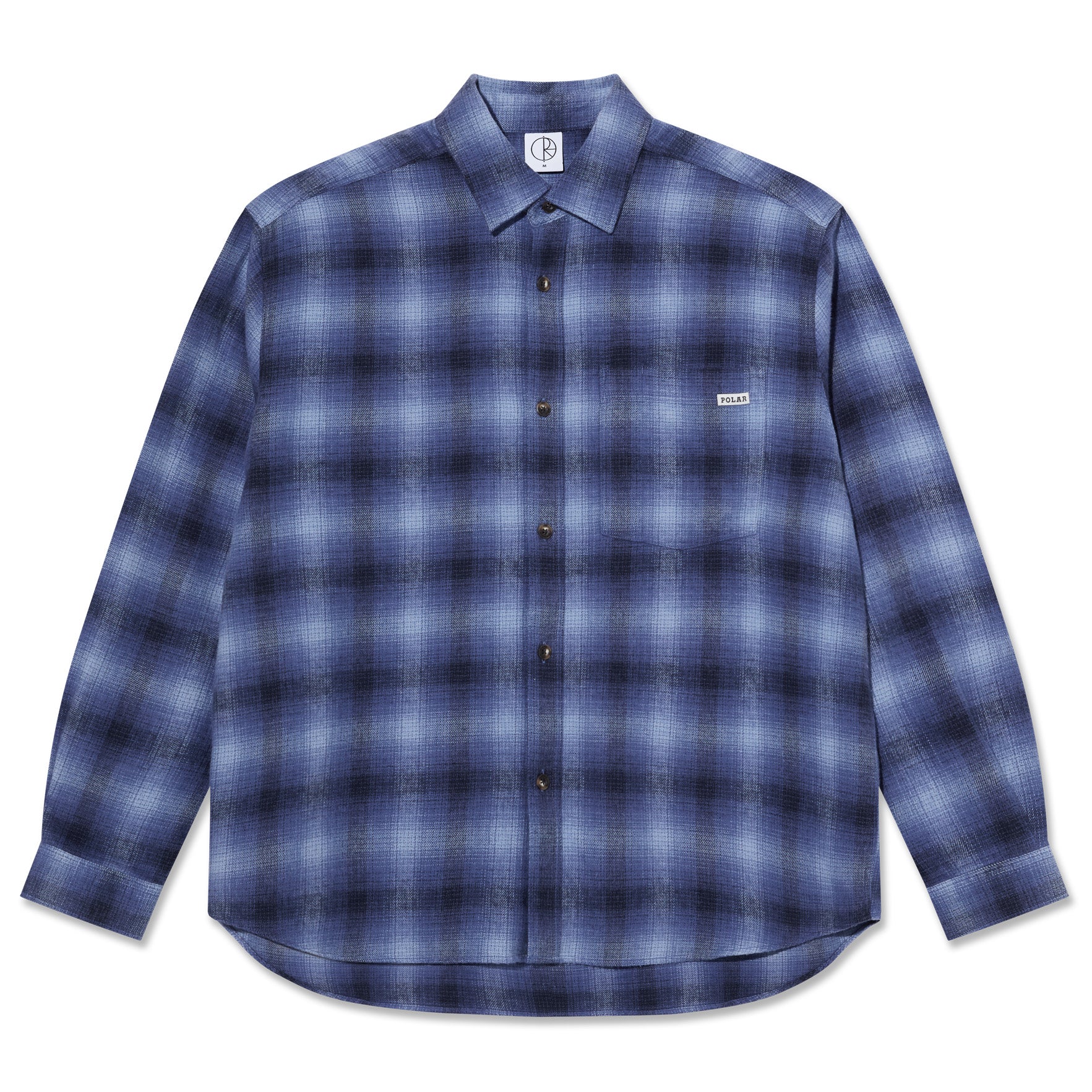 Polar Skate Co. Mitchell LS Shirt Shadow Check Blue