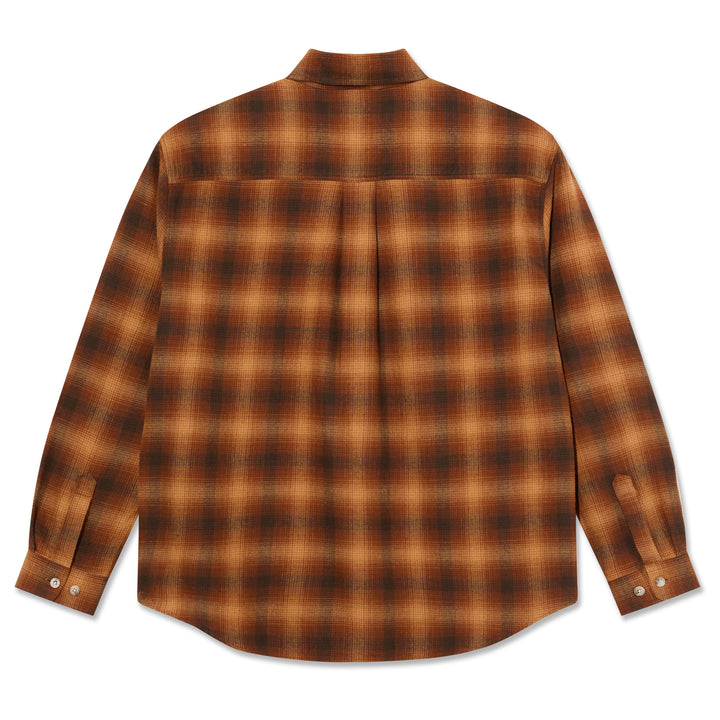 Polar Skate Co. Mitchell LS Shirt Shadow Check Caramel