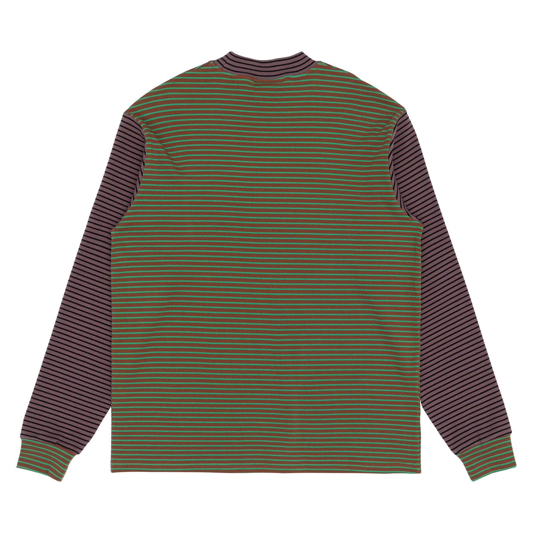 Sexhippies Striped Mock Neck 2.0 Rose/Black/Brown/Lime
