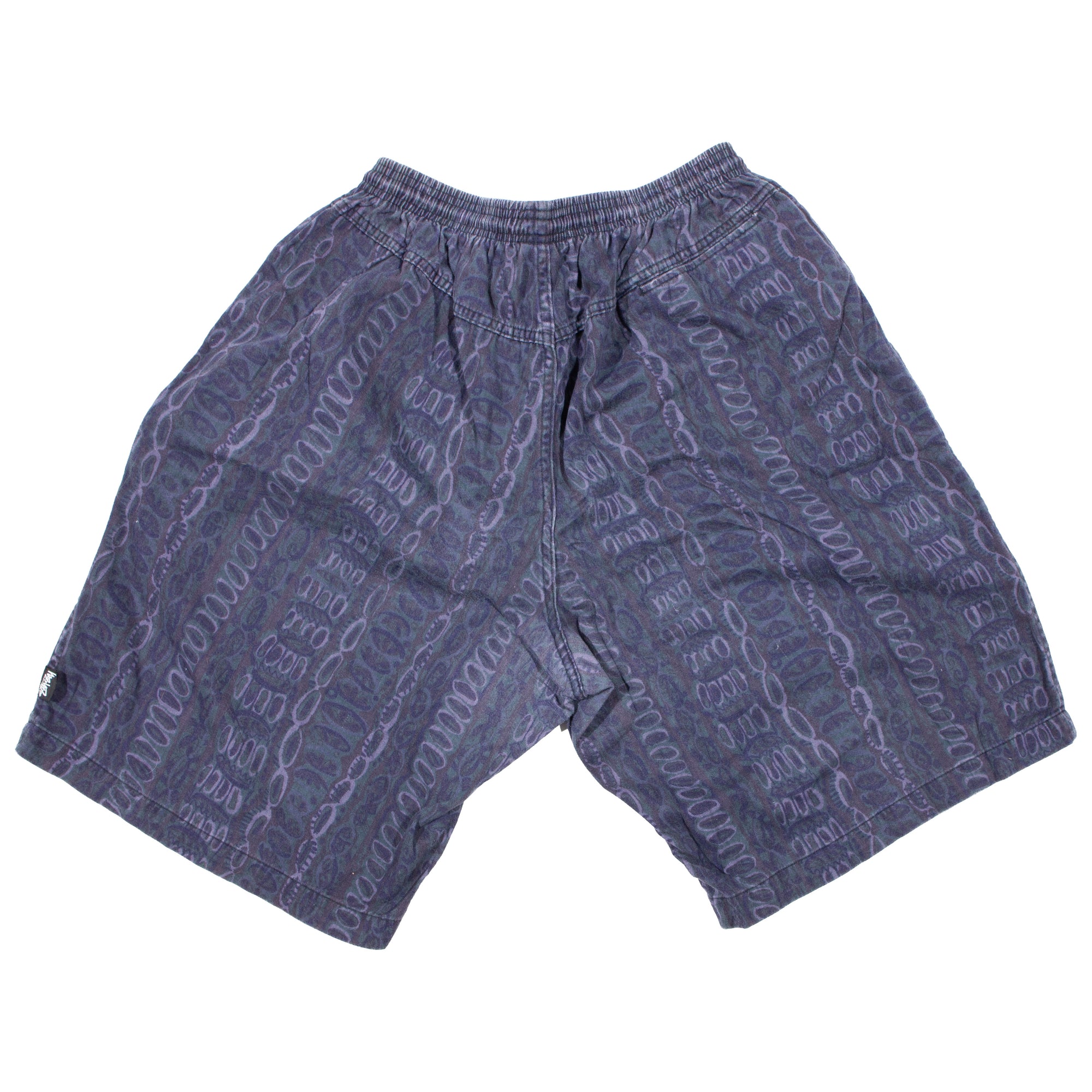 Overripe Stussy Cotton Surf Short AOP Blurpleish Large (early 90's)