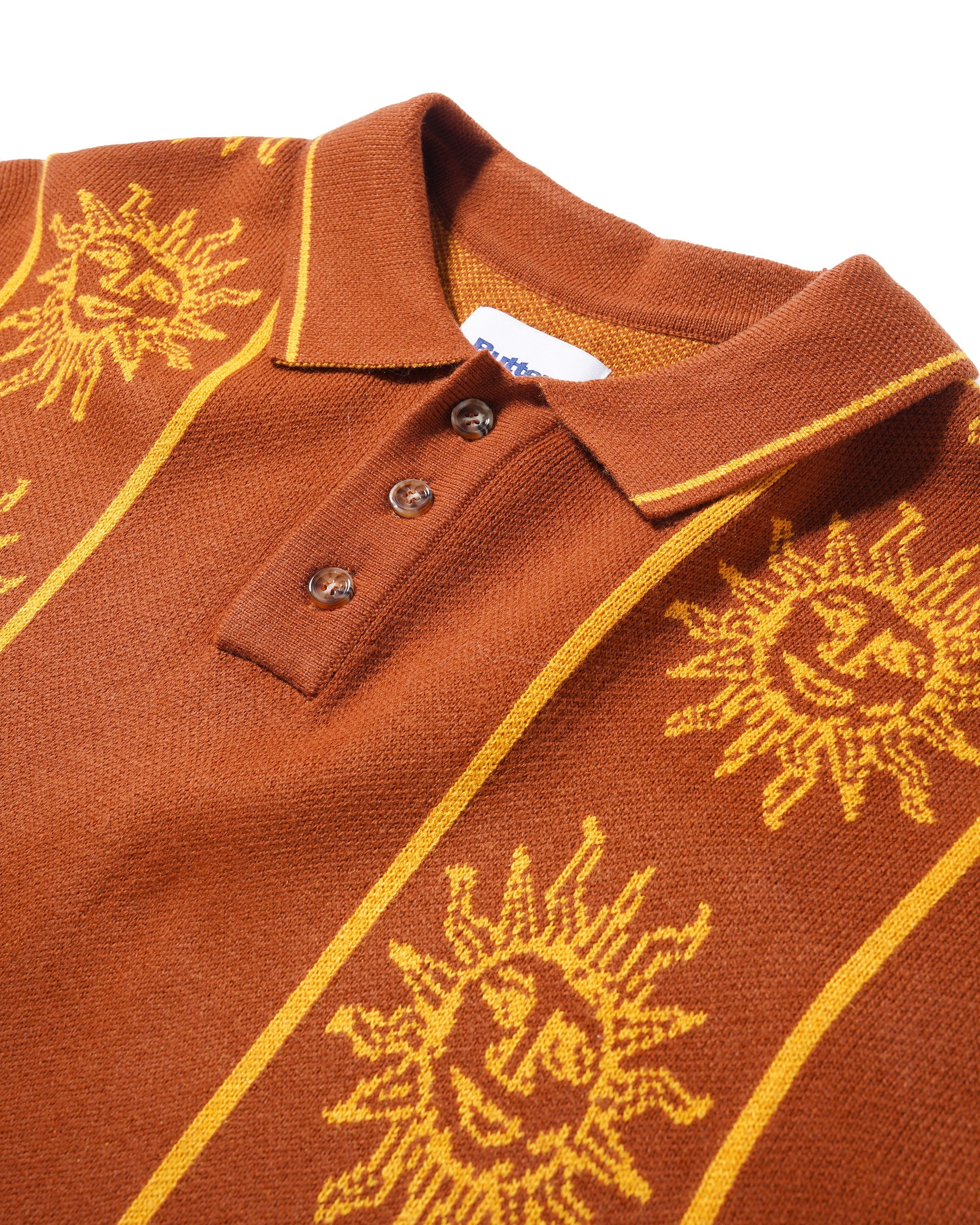 Butter Solar Knit S/S Shirt Brown