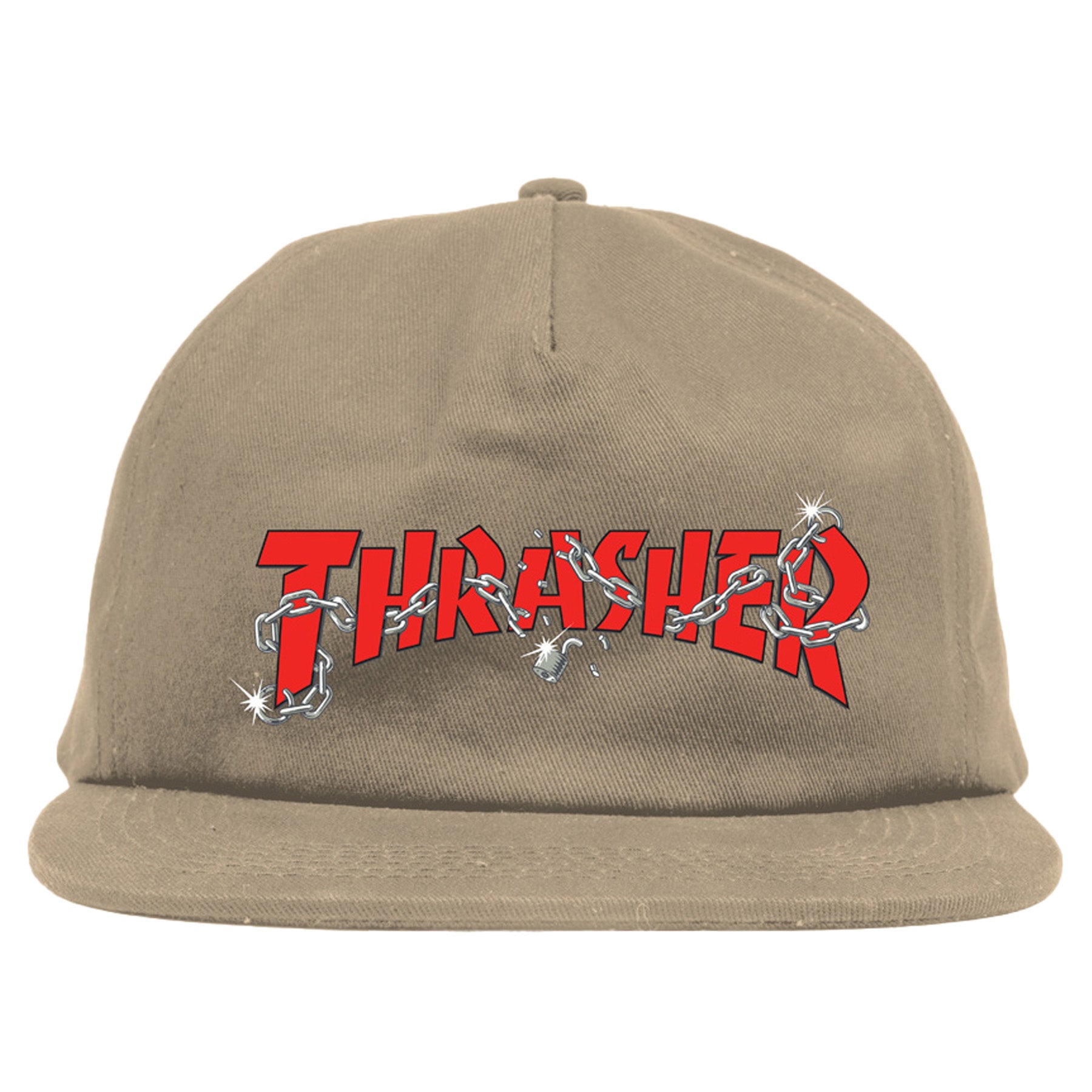 Thrasher Chains by Daniel Shepard Snapback Hat Khaki