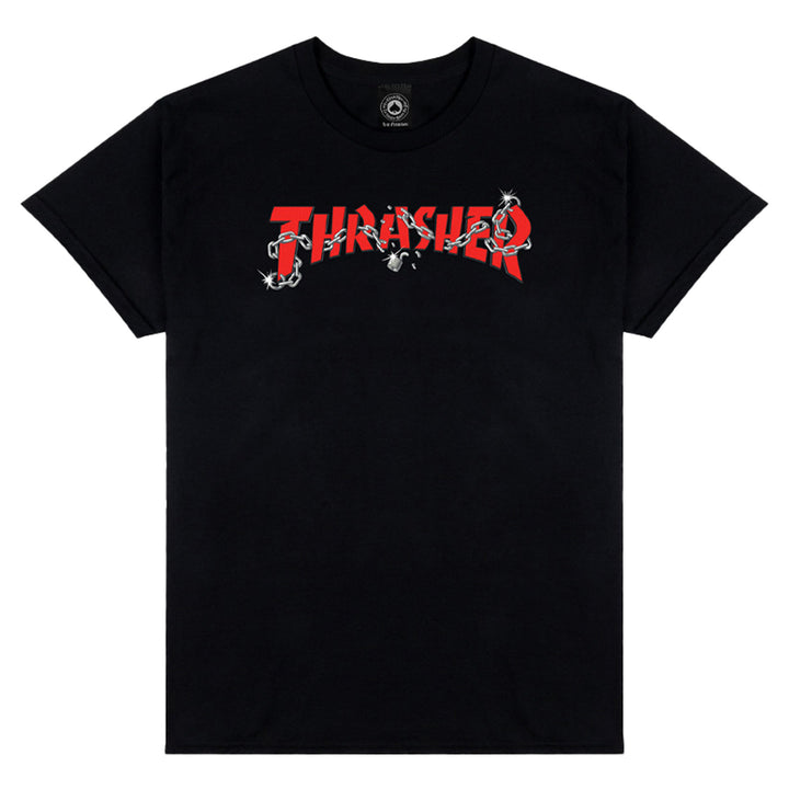 Thrasher Chains by Daniel Shepard Tee Black