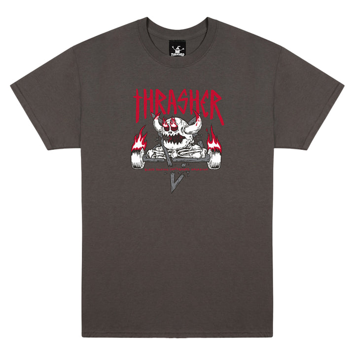 Thrasher X Toy Machine Monster-Gram Tee Charcoal