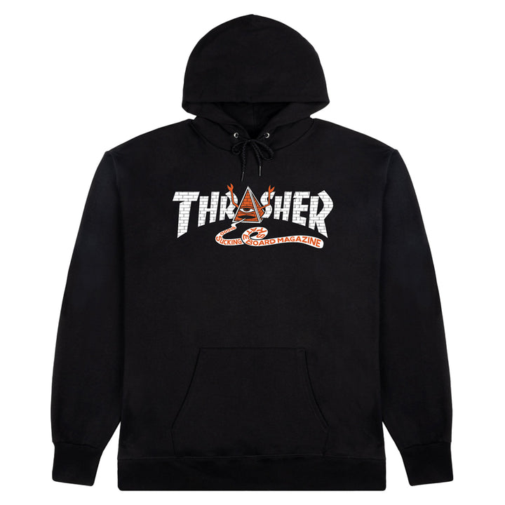 Thrasher x Toy Machine Pyramid Hoodie Black