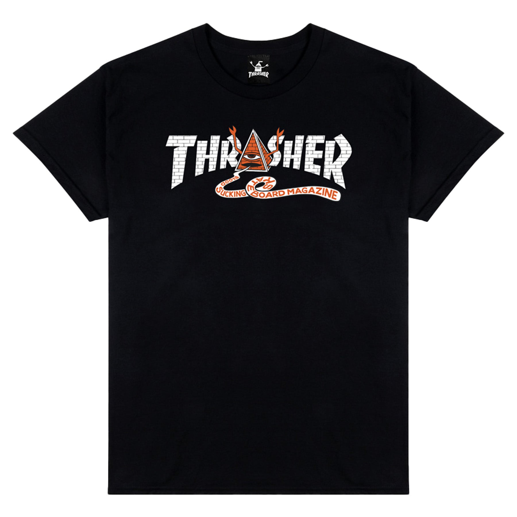 Thrasher X Toy Machine Pyramid Tee Black
