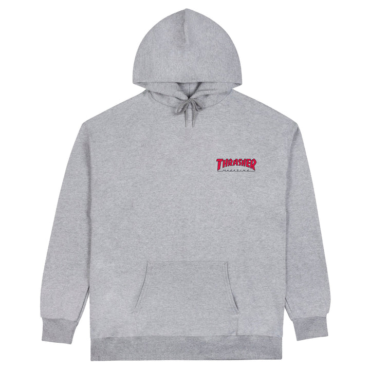 Thrasher Outlined Chest Logo Hooded Sweatshirt