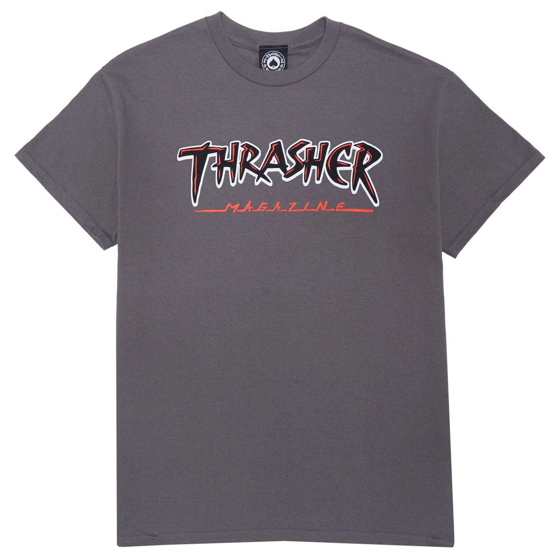 Thrasher Slash Tee Charcoal