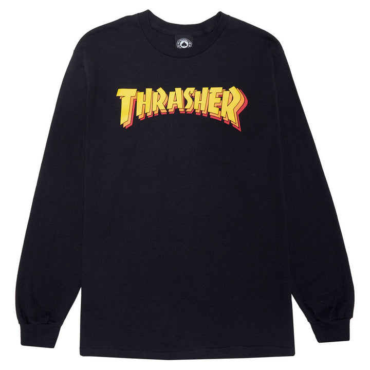 Thrasher Stacked Longsleeve Tee Black