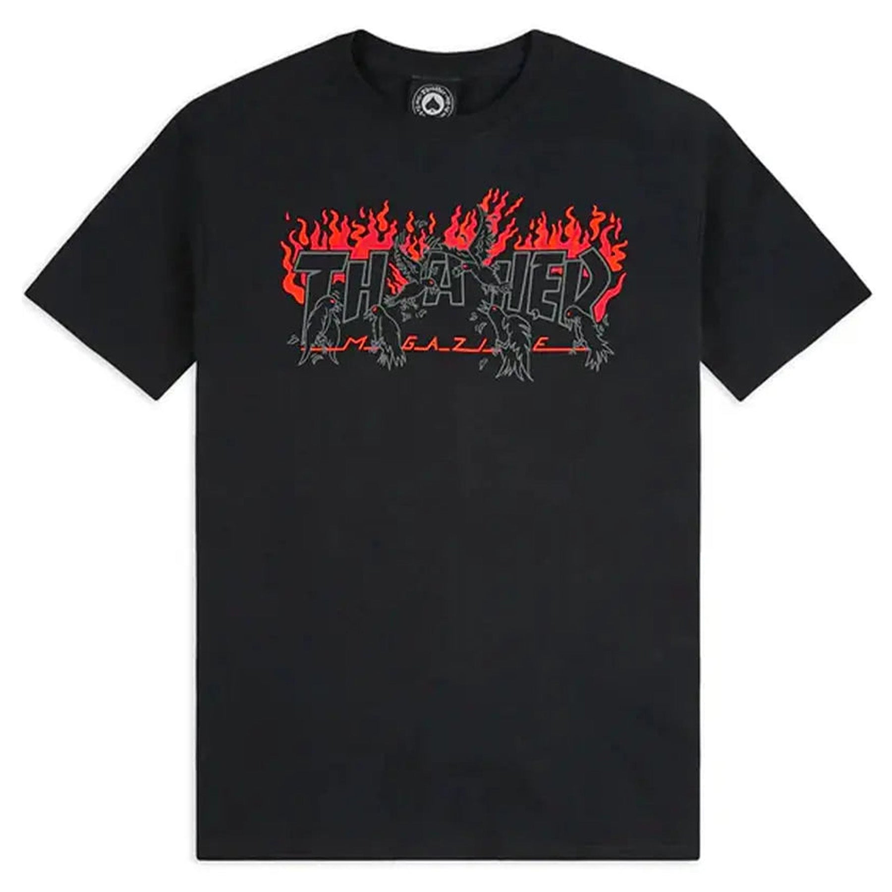 Thrasher Tee Crows Black