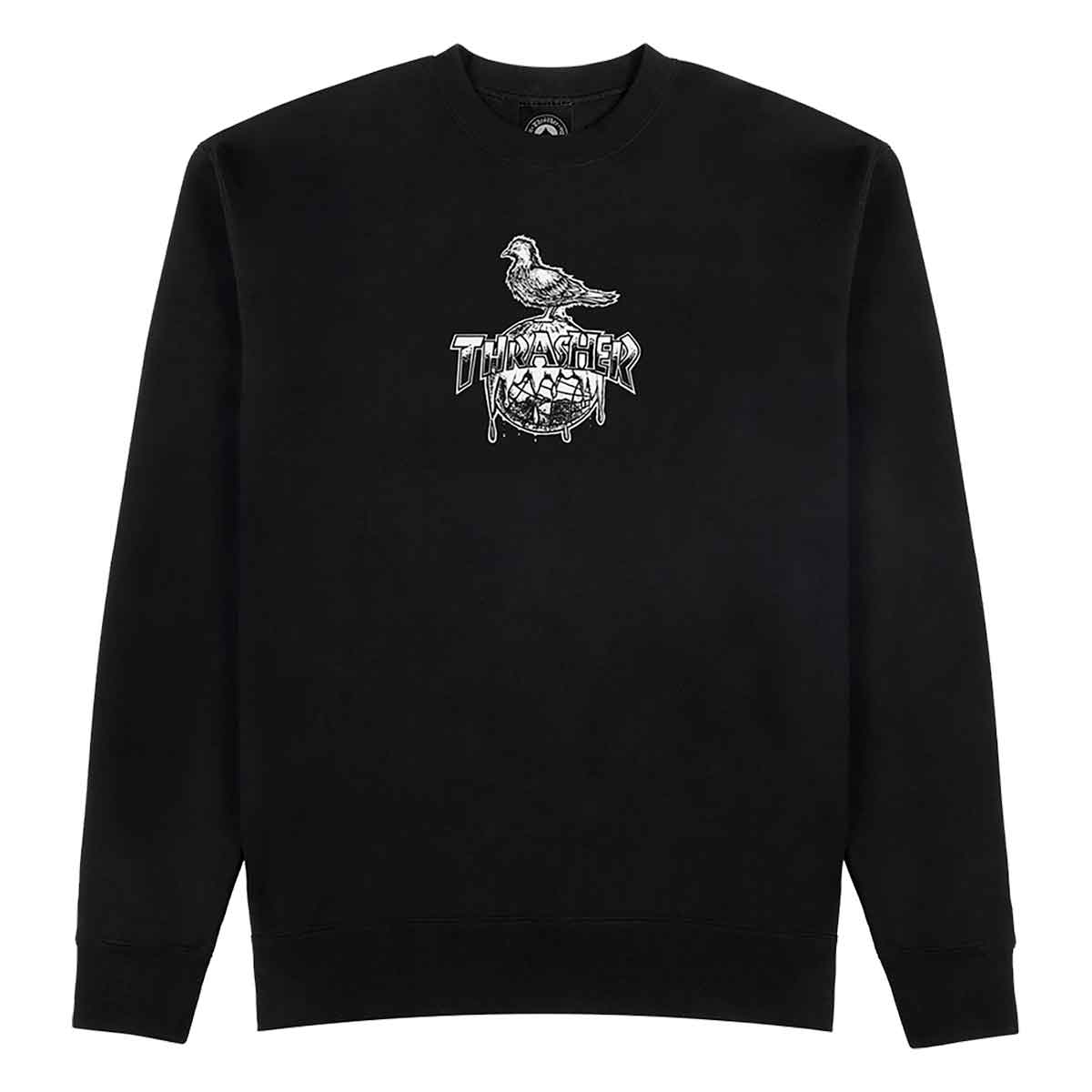 Thrasher x Antihero Cover The Earth Crewneck Sweatshirt Black