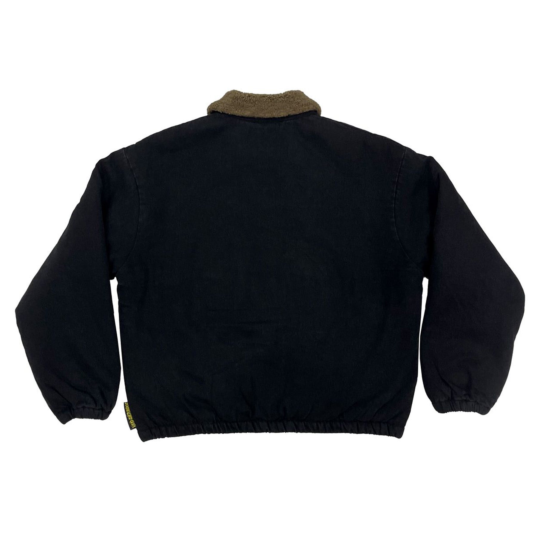 WKND Sherpa Lined Denim Zip Jacket Washed Black