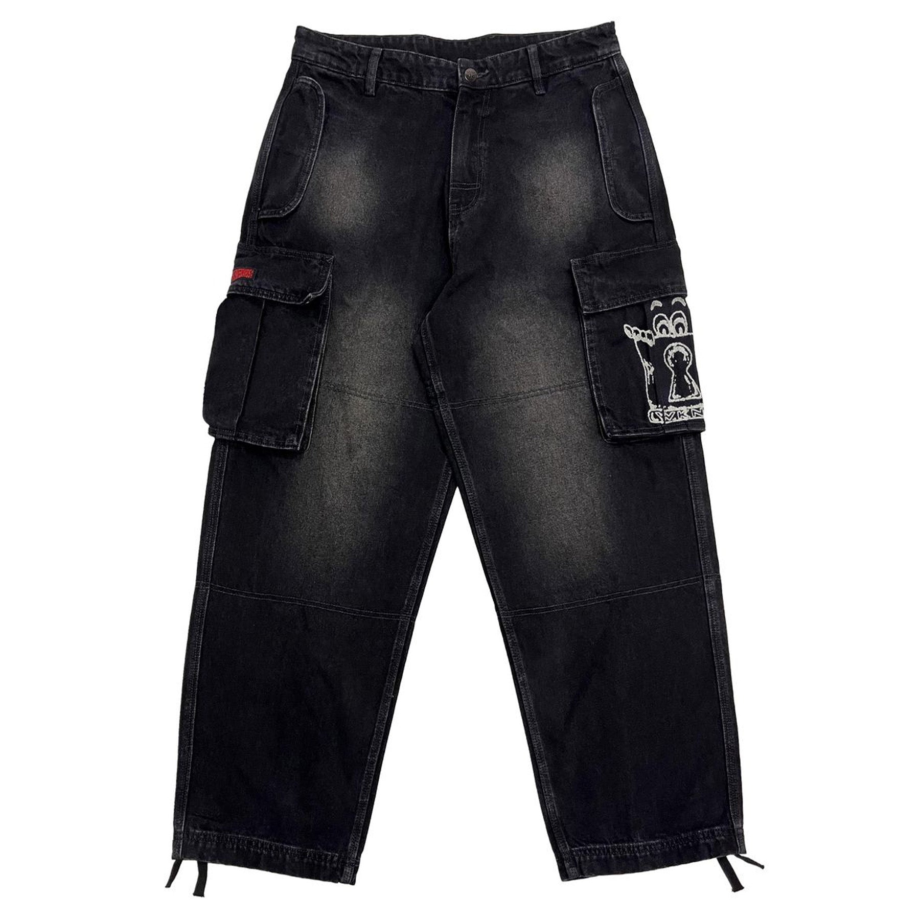 WKND Techie Denim Cargo Jeans Black