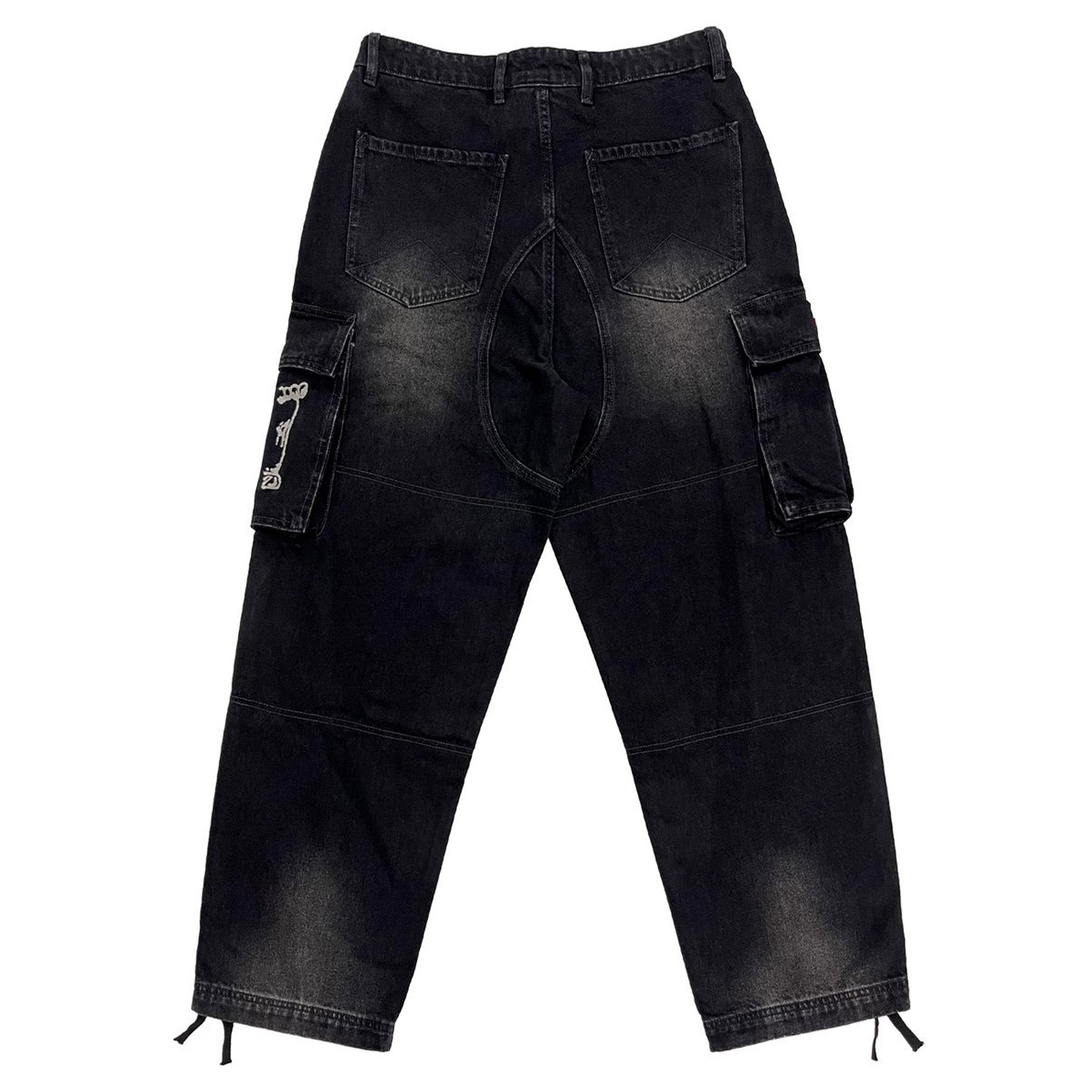 WKND Techie Denim Cargo Jeans Black