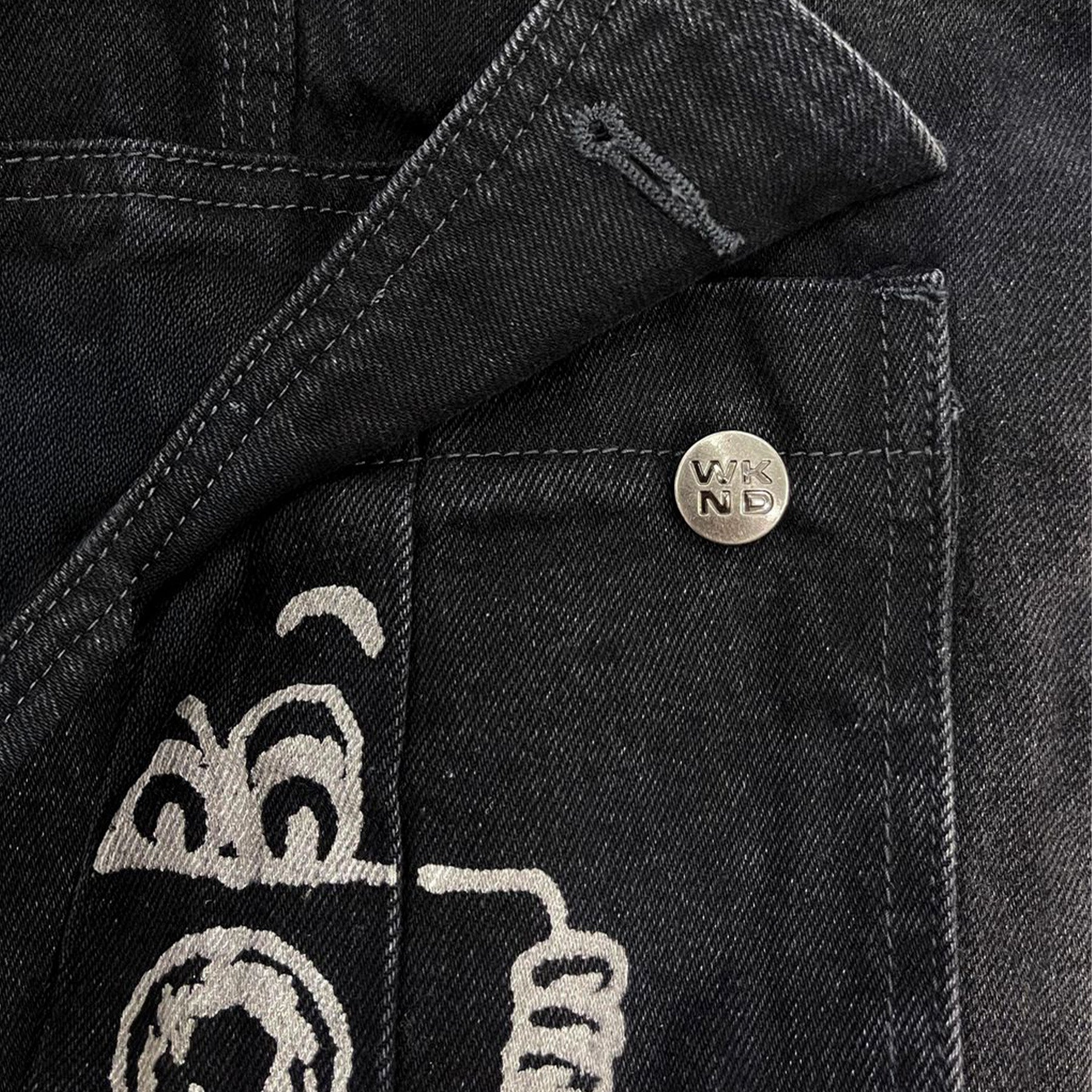 WKND Techie Denim Cargo Jeans Black