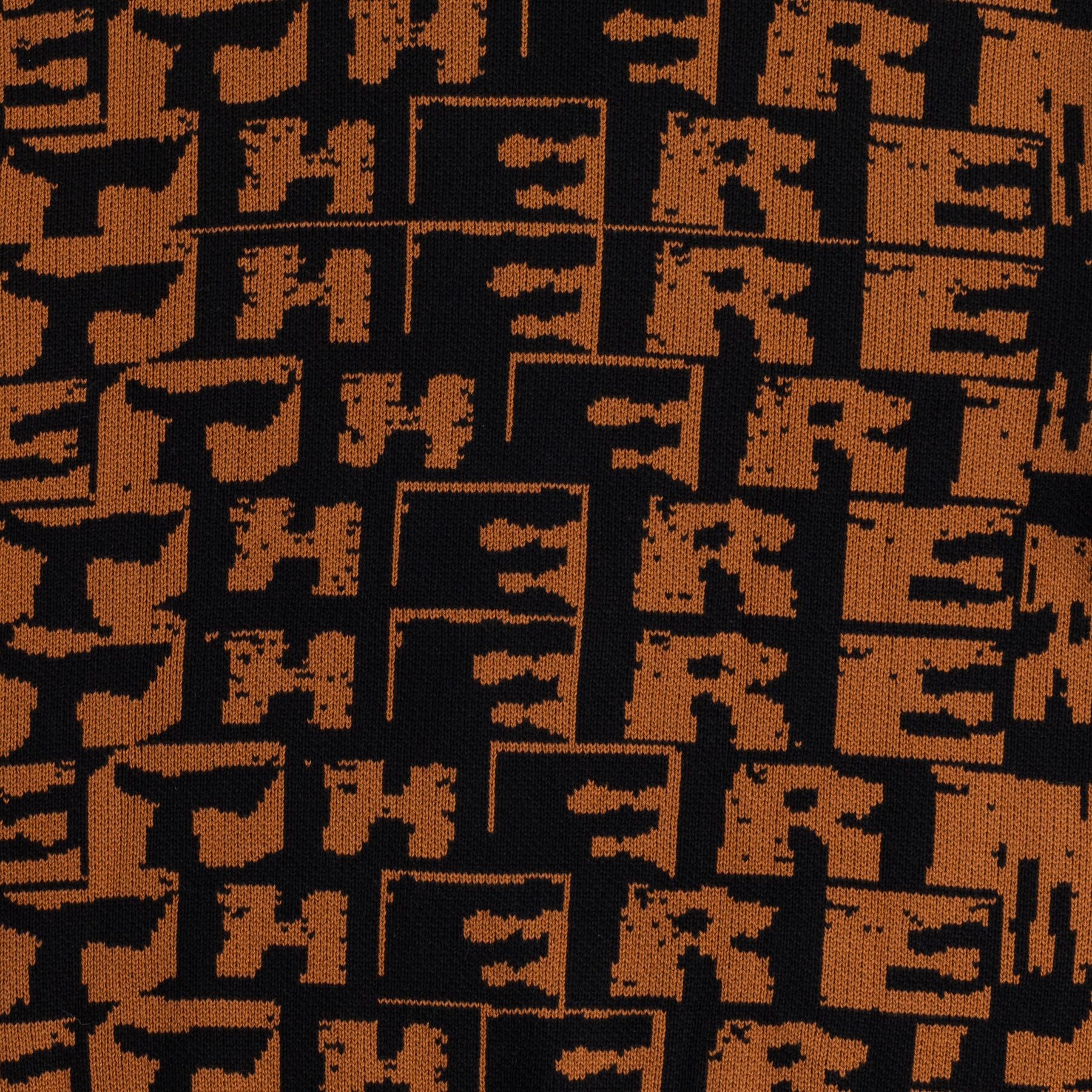 There Jacquard Knit Sweater Black