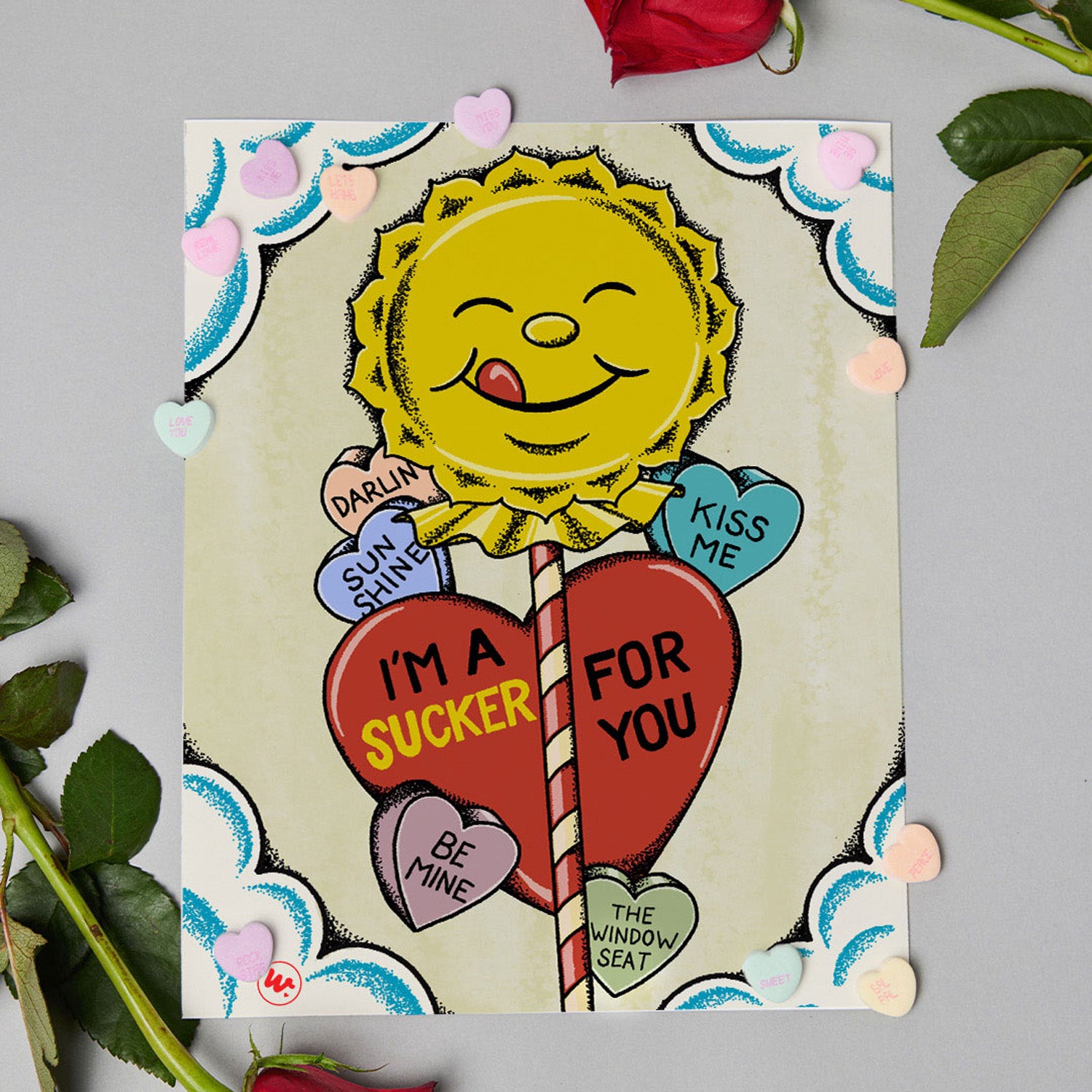 Window Seat Studio Works 8x10 Valentine&#39;s Day Card - Sucker 4 U