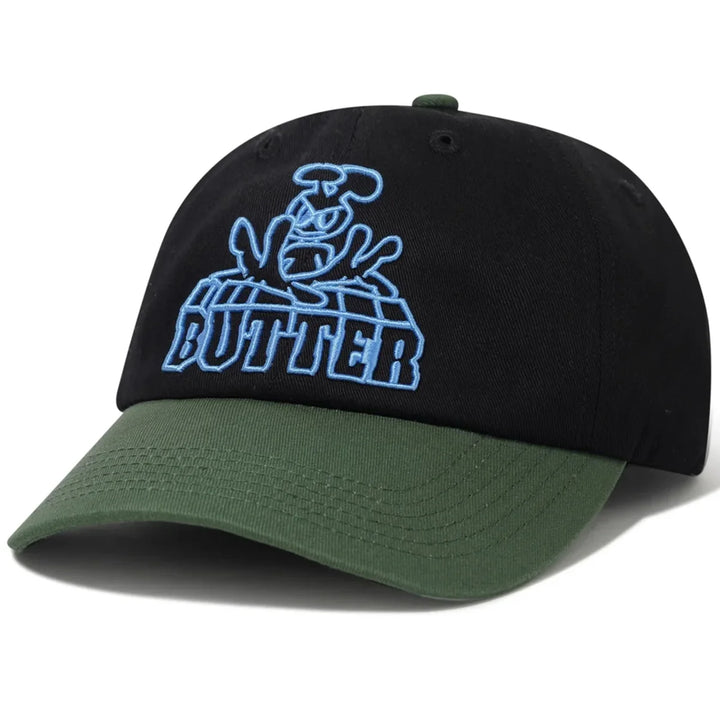 Butter Goods Alien 6 Panel Cap Black/Sage