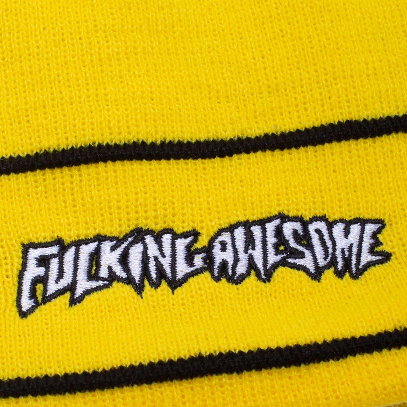 Fucking Awesome Little Stamp Stripe Cuff Beanie Yellow/Black