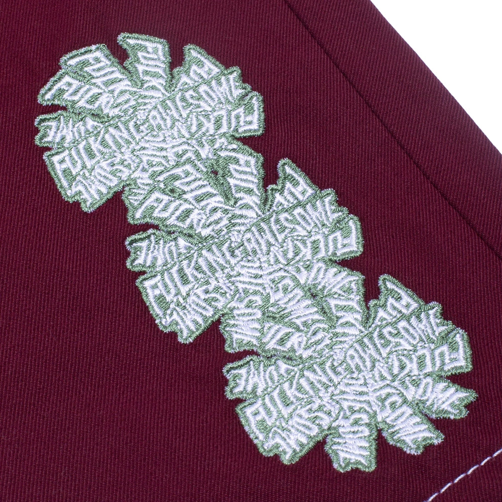 Fucking Awesome Twill Spiral Short Maroon