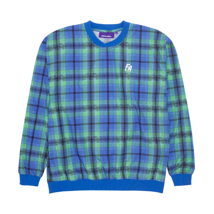 Fucking Awesome Golf Pullover Blue Flannel Print