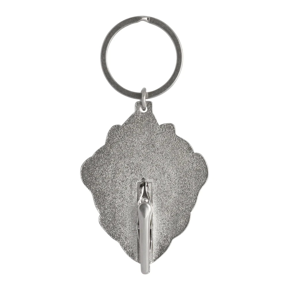 Creature Bonehead Flame Key Chain Antique Nickle