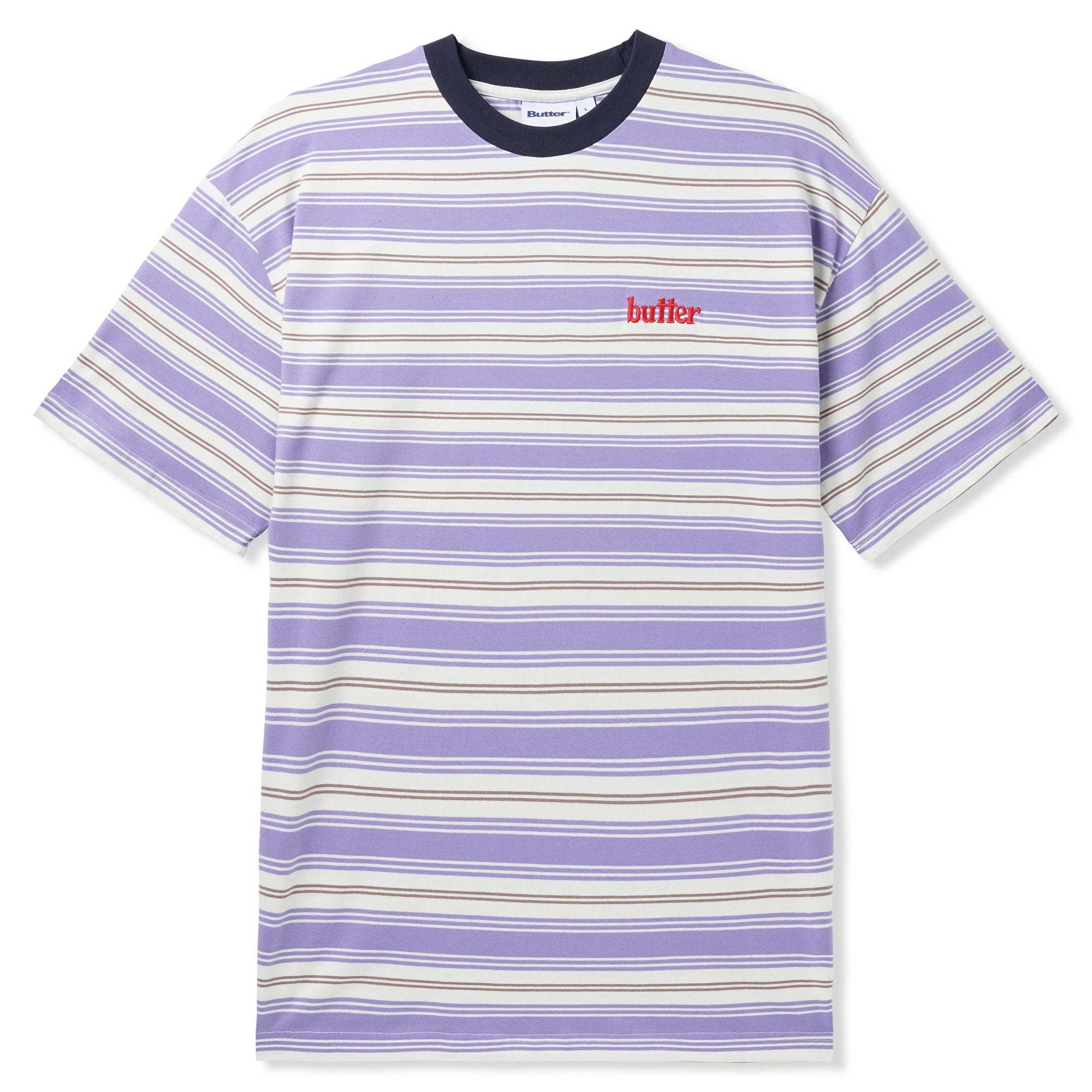 Butter Goods Cliff Stripe Tee Corn Flower / White