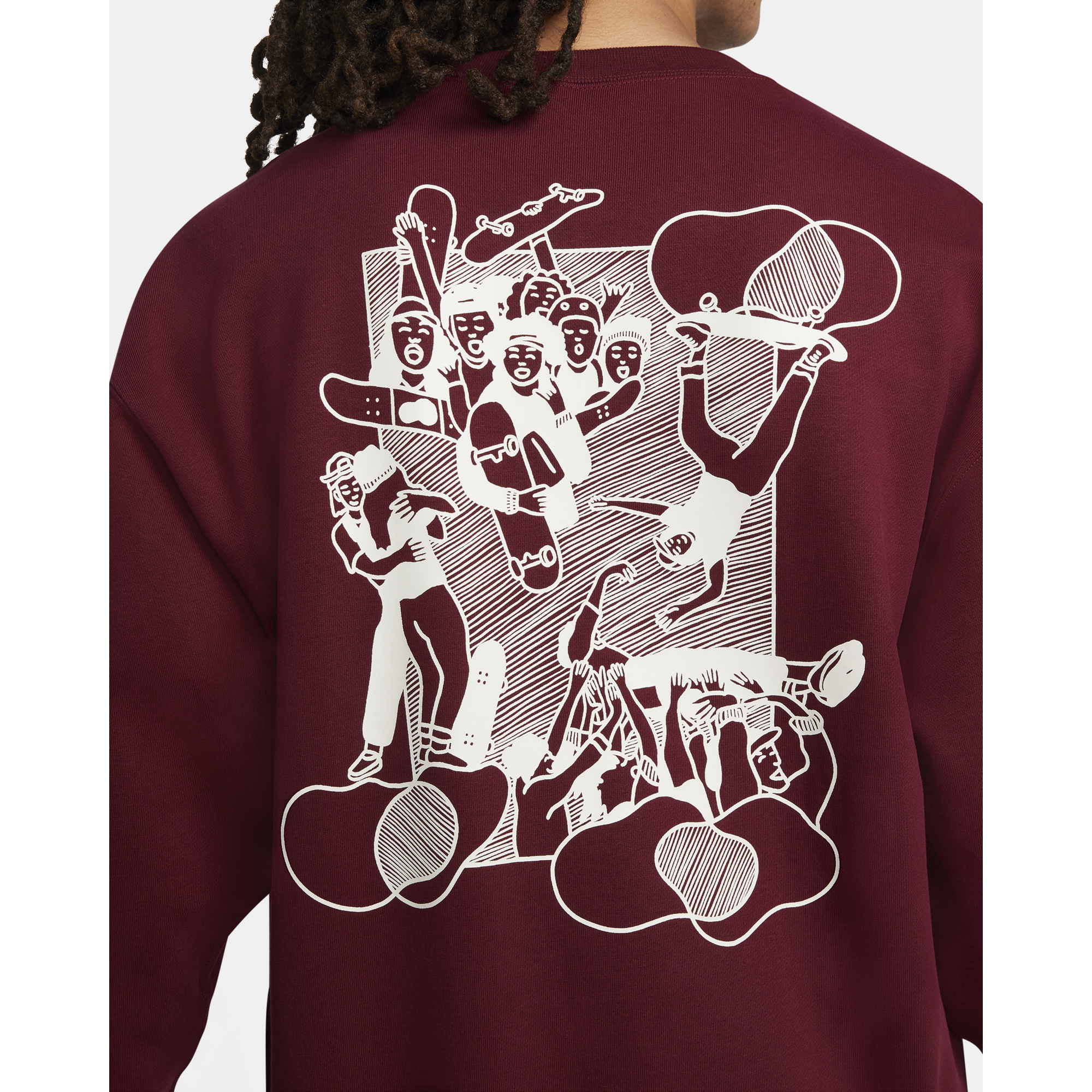 Nike SB X Skate Like A Girl Crewneck Sweatshirt Beetroot