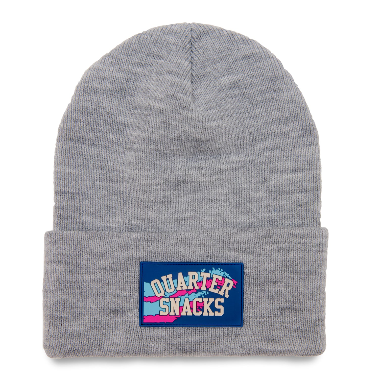 Quartersnacks Rubber Label Beanie Heather Grey