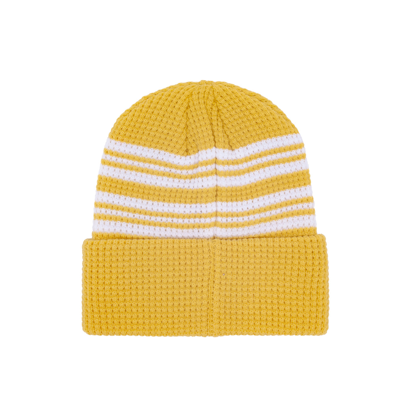 Fucking Awesome Cursive Waffle Cuff Beanie Yellow