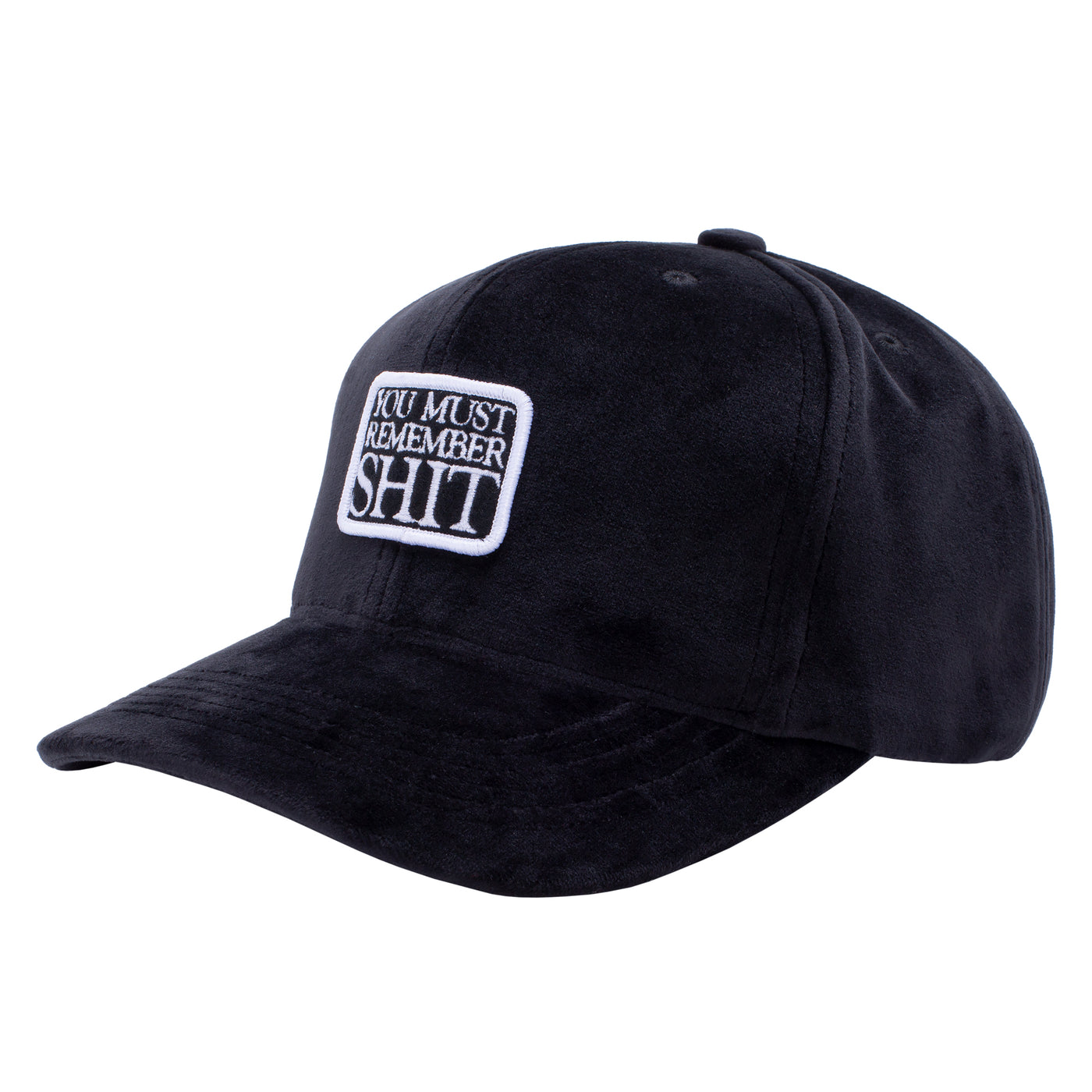 Fucking Awesome Remember Shit Velvet Snapback Black