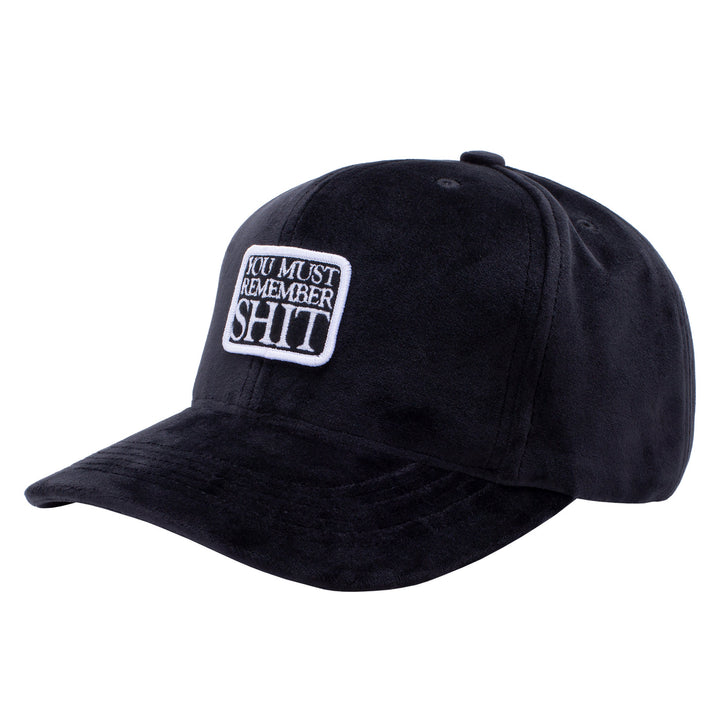 Fucking Awesome Remember Shit Velvet Snapback Black