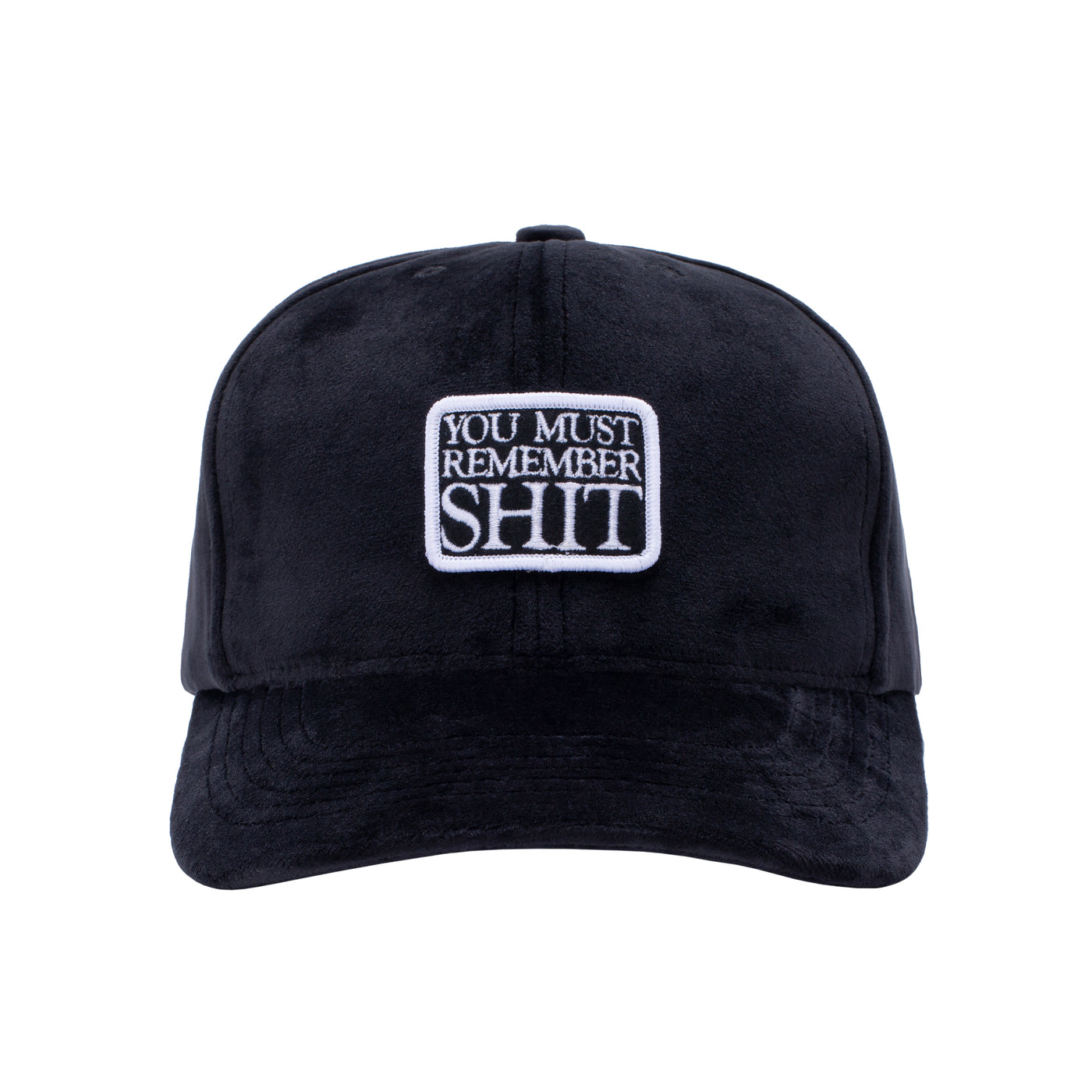 Fucking Awesome Remember Shit Velvet Snapback Black