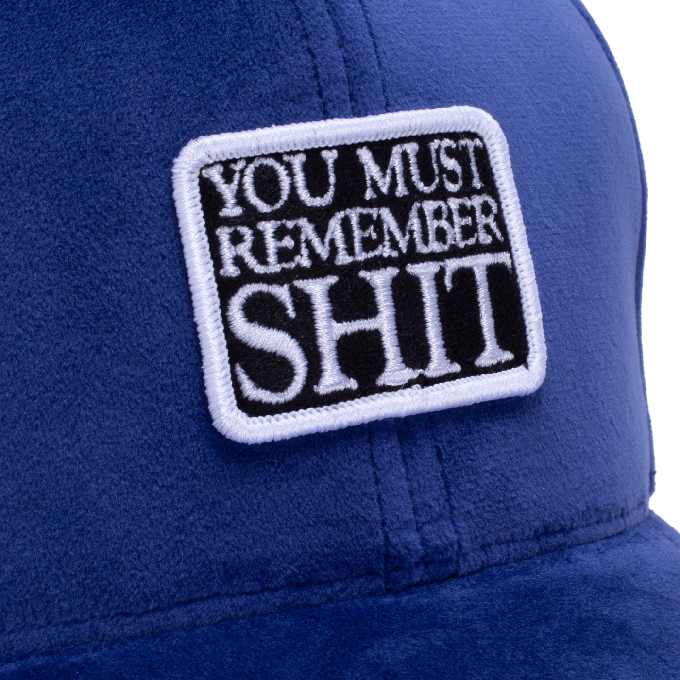Fucking Awesome Remember Shit Velvet Snapback Blue