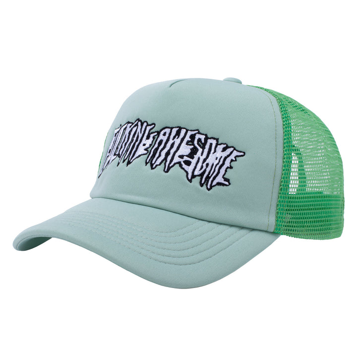 Fucking Awesome Stretched Stamp Mesh Snapback Green