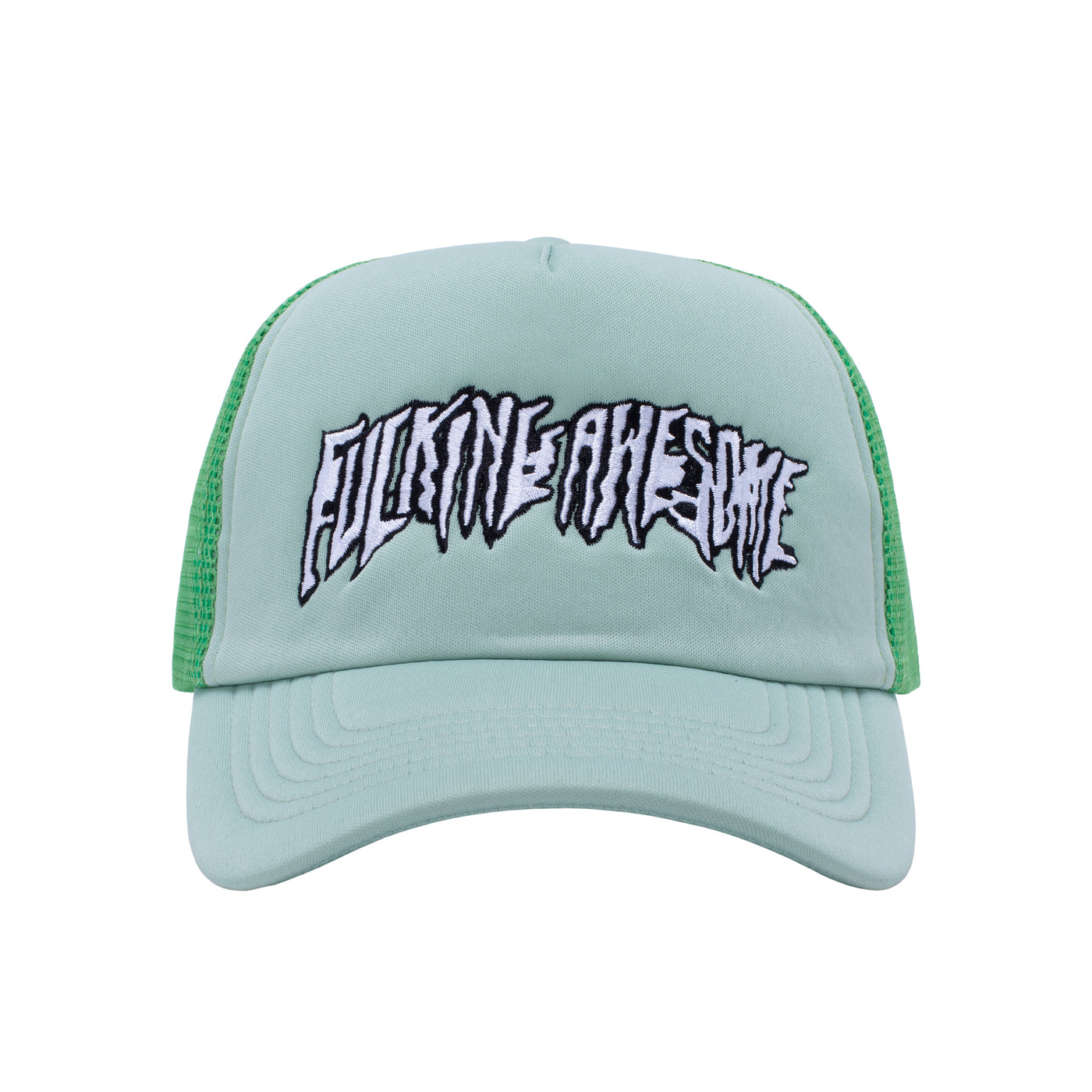 Fucking Awesome Stretched Stamp Mesh Snapback Green