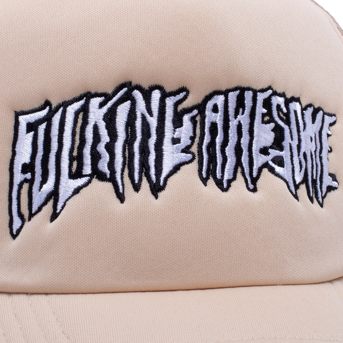 Fucking Awesome Stretched Stamp Mesh Snapback Khaki