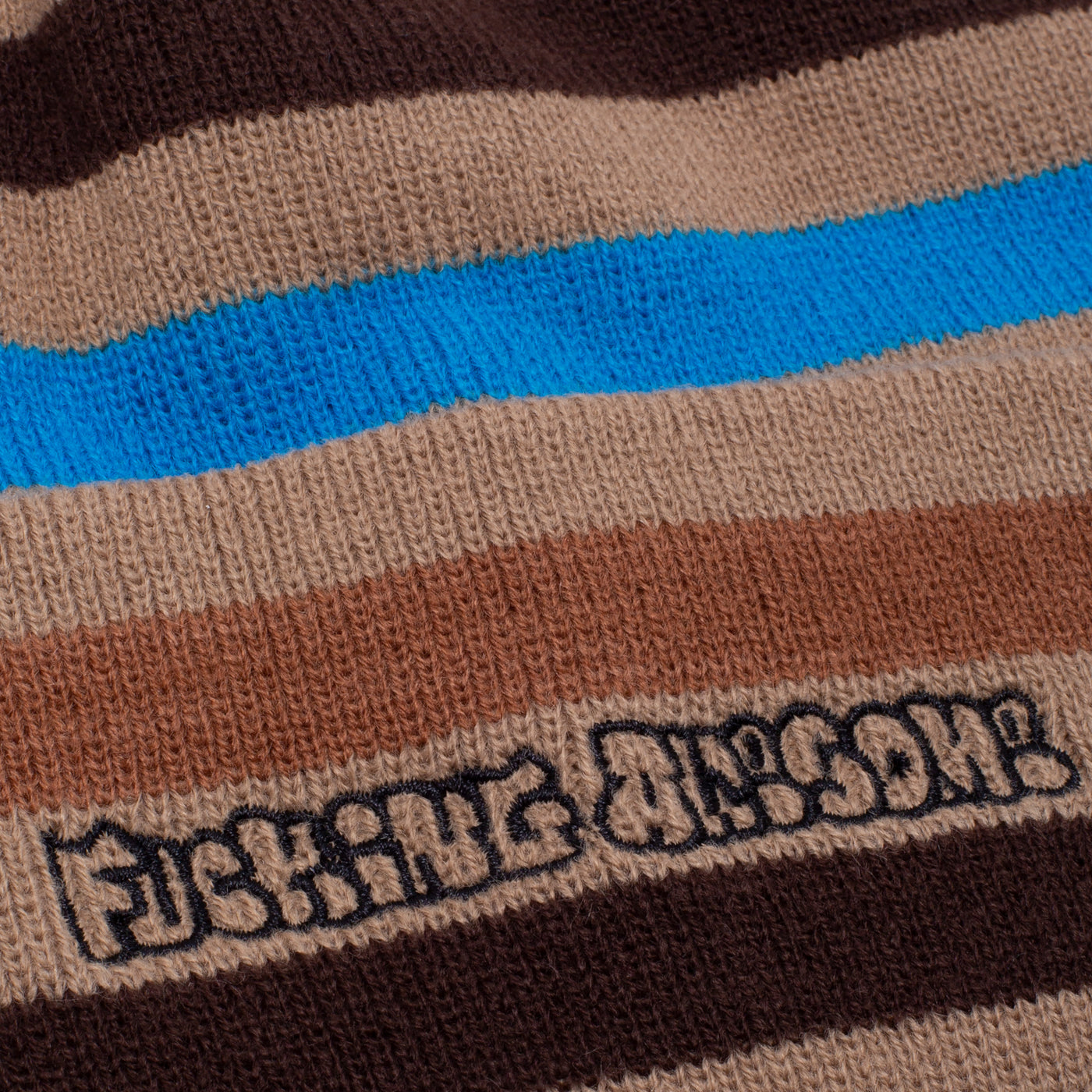 Fucking Awesome Wanto Striped Cuff Beanie Khaki
