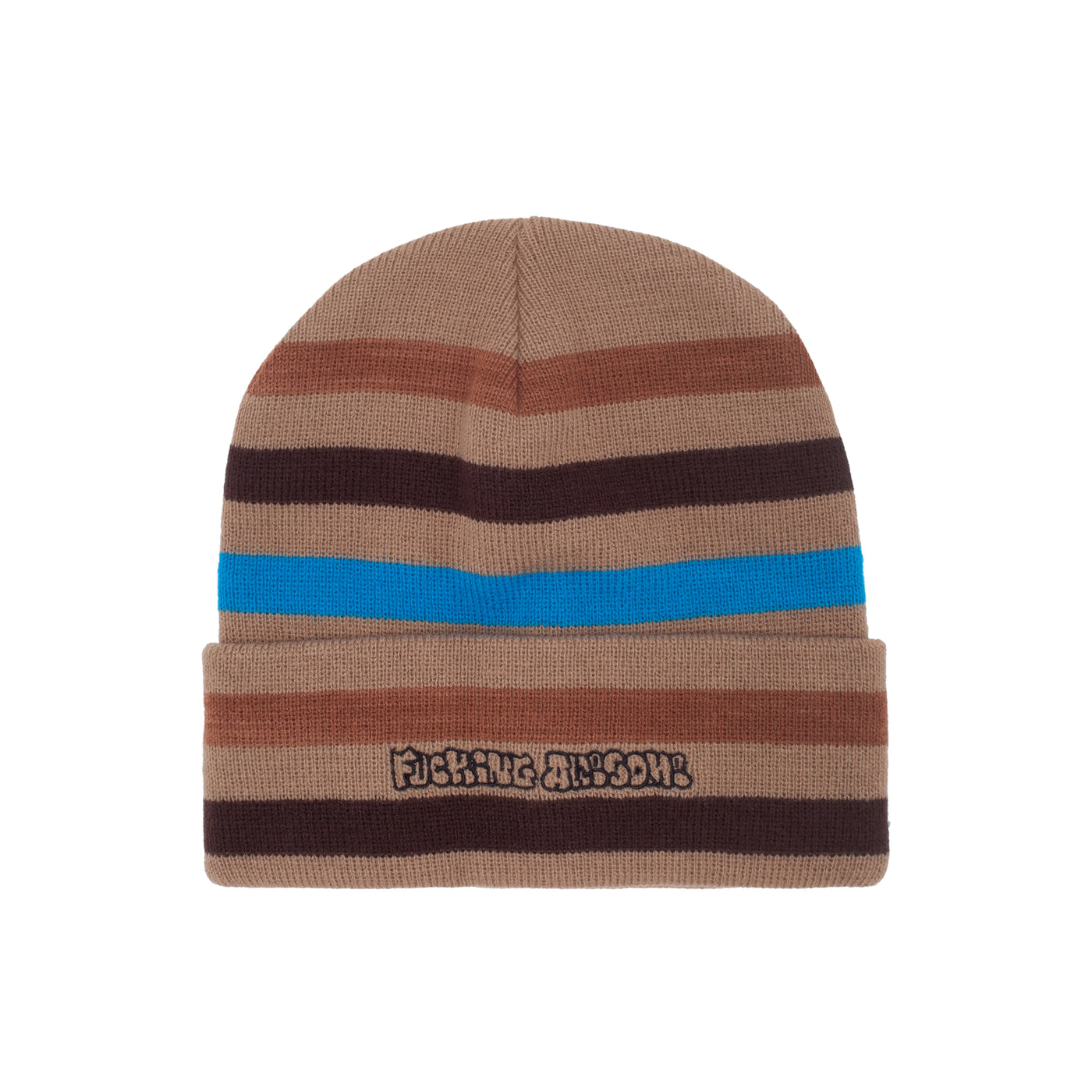 Fucking Awesome Wanto Striped Cuff Beanie Khaki