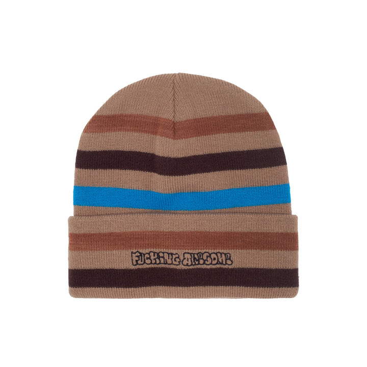 Fucking Awesome Wanto Striped Cuff Beanie Khaki