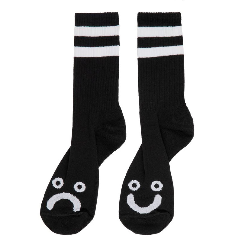 Polar Skate Co. Happy Sad Socks Black