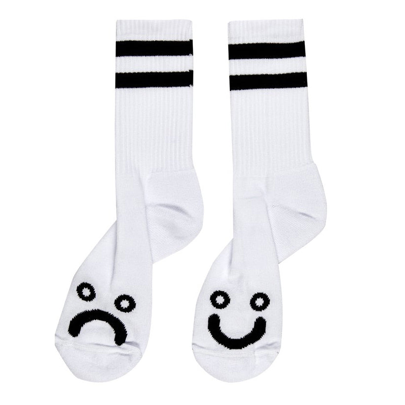 Polar Skate Co. Happy Sad Socks White