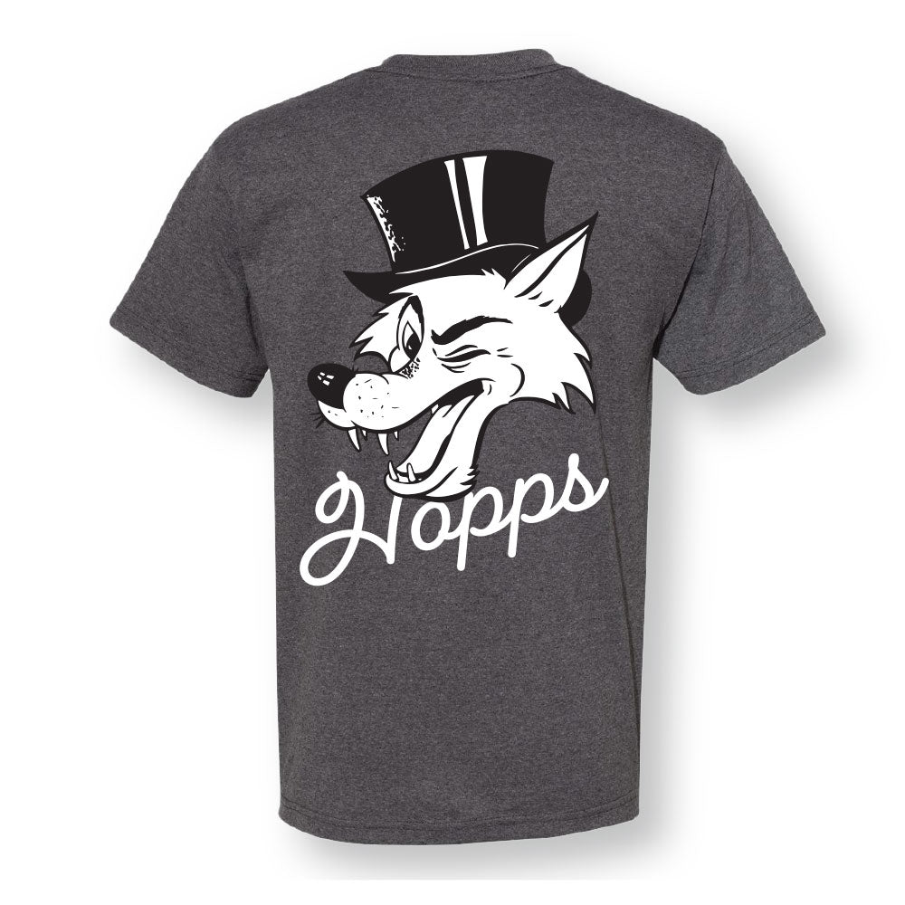 Hopps Wolf Tee Charcoal Heather