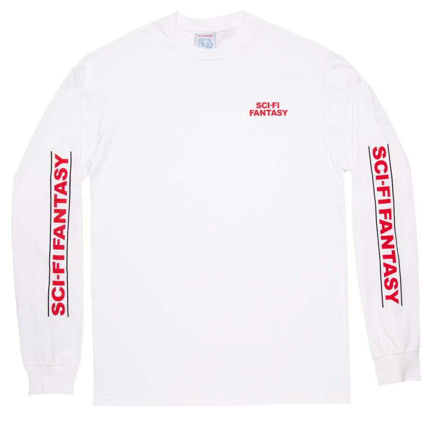 Sci-Fi Fantasy Logo L/S Tee White