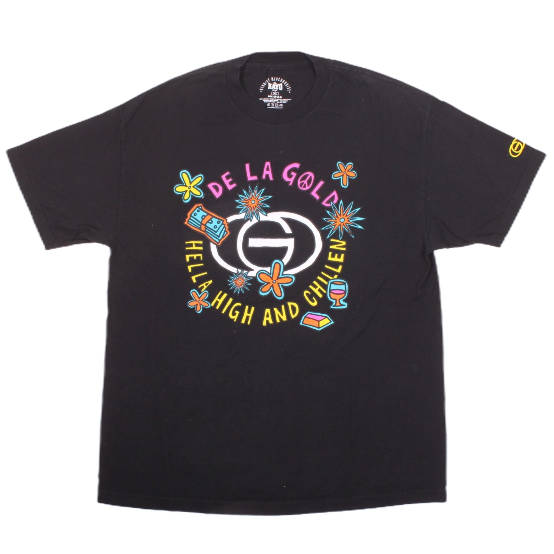 Overripe Gold Wheels Tee De La Gold XL Black (2009)