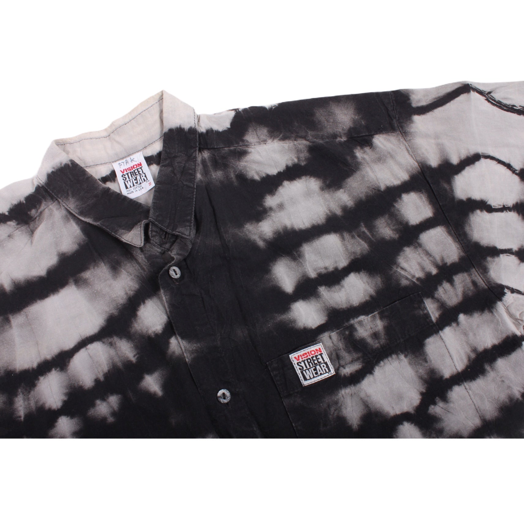 Overripe Vision Street Wear Button Up Black Acid Small (1990)