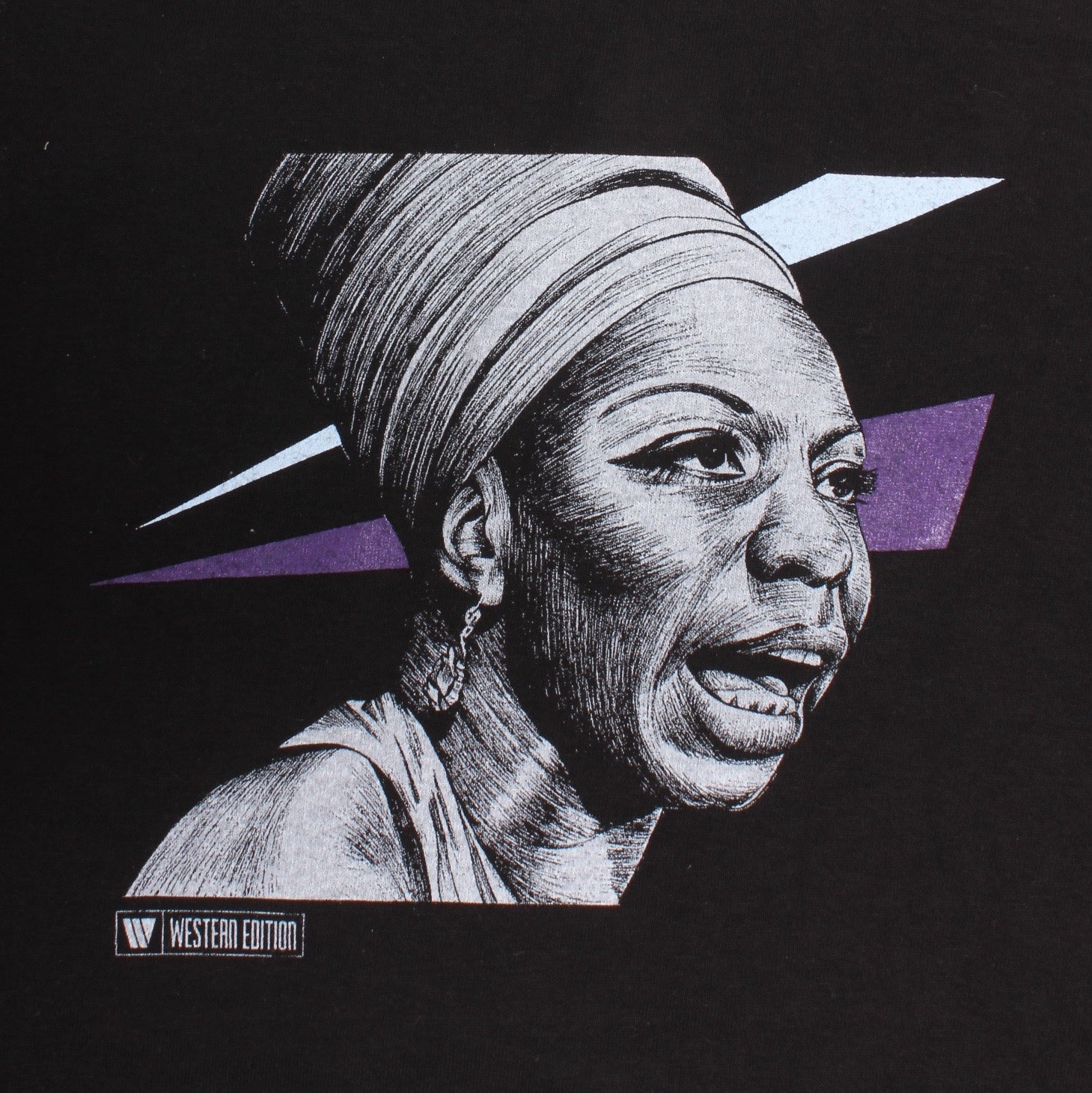 Overripe Western Edition Tee Nina Simone Ian Johnson Black Large NOS (2007)
