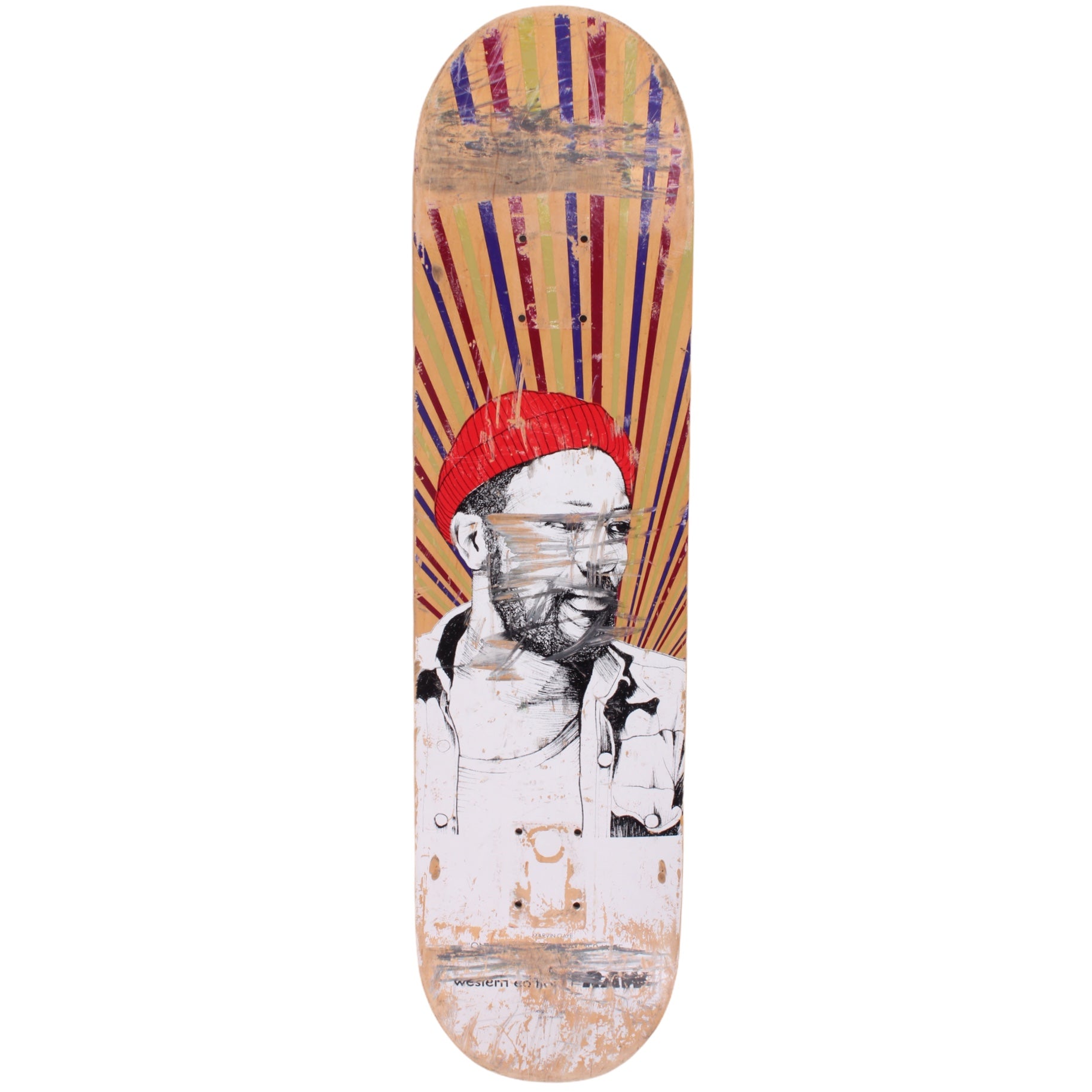 Overripe RAW x Western Edition Marvin Gaye Deck (Skated) (2009) 7.5"