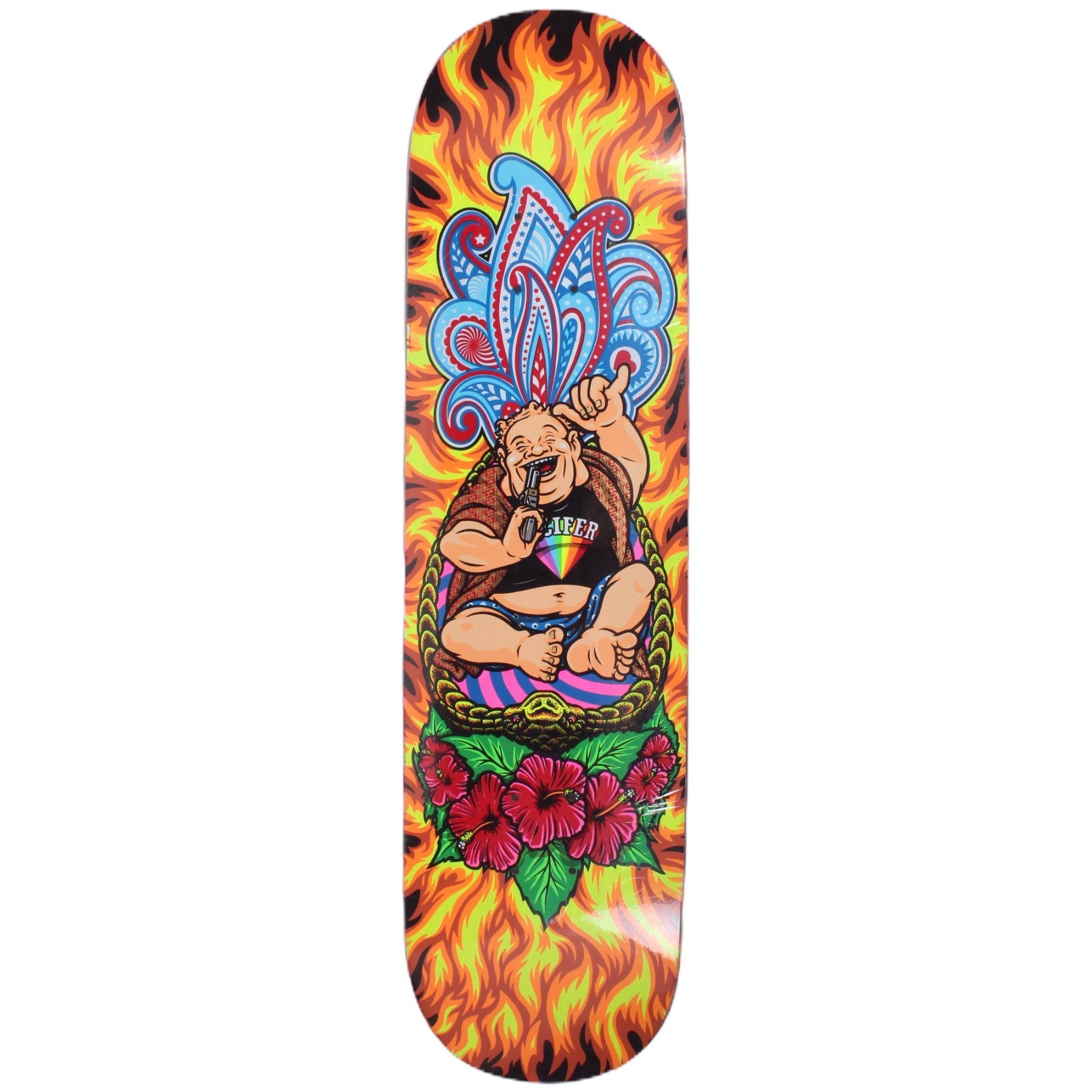 Overripe Paisley Skates Sean Cliver Hang Loose Buddha Deck 8.375"